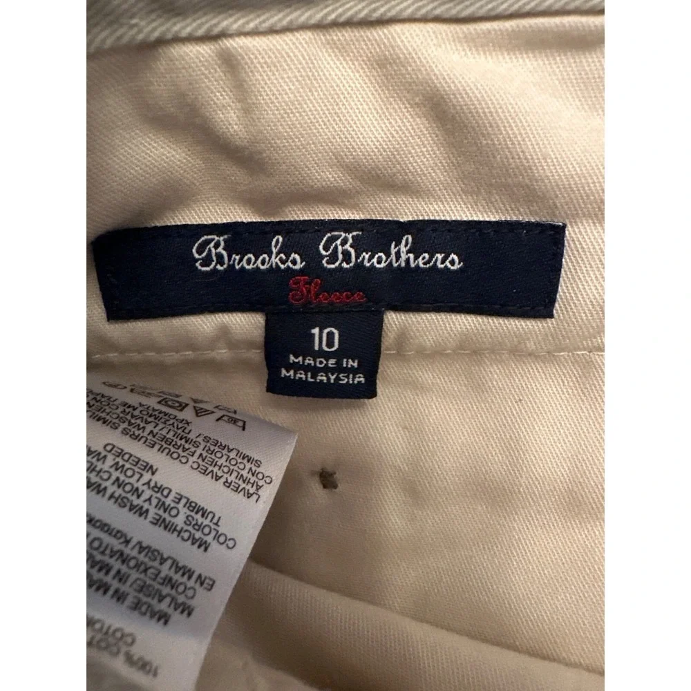 Brooks Brothers Boys Beige Cotton Pants Size 10 Classic Fit Freppy Church School